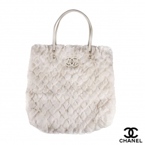 Chanel Orylag Cream Fur Bag